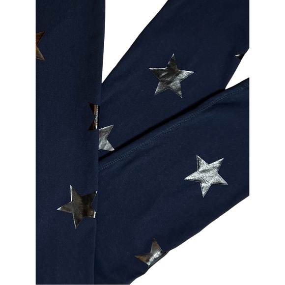 Jessica Simpson Navy Blue and Black Star Leggings that Glitter Women’s Medium - Picture 8 of 16
